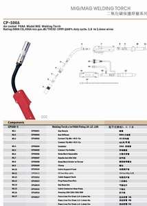 二氧化碳保护焊枪CP-500A(温州万事达)